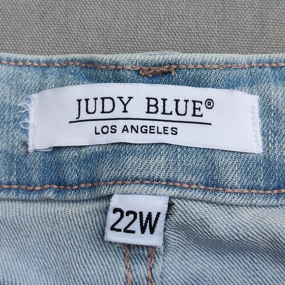 Judy Blue Jeans women's 22W Denim blue colour Boyfriend Fit Destructed - Picture 6 of 15